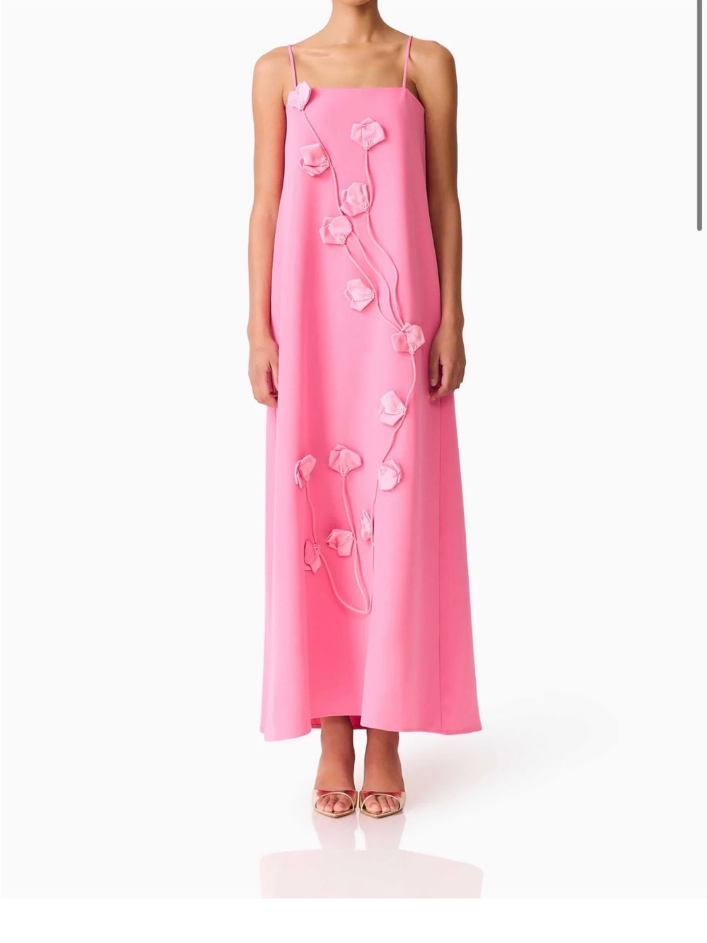 Elliatt Nolana Pink Floral Appliqué Maxi Dress